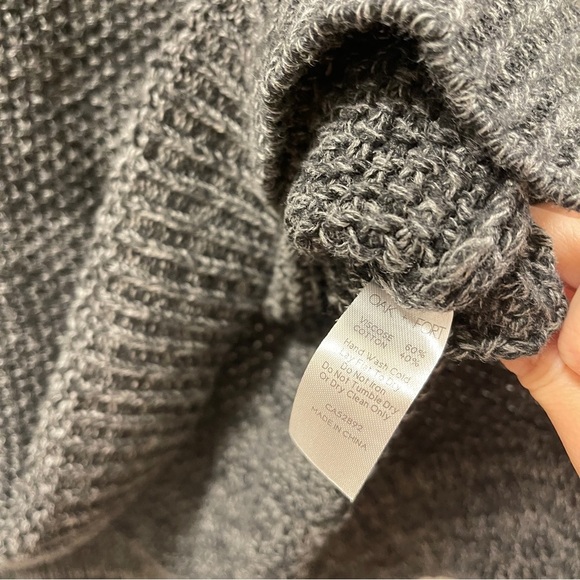 Oak + Fort Dark Grey Oversized Knit Sweater - L - Picture 8 of 12